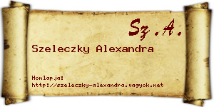 Szeleczky Alexandra névjegykártya